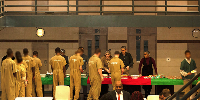 Volunteers Serve Holiday Meal to Incarcerated Youth